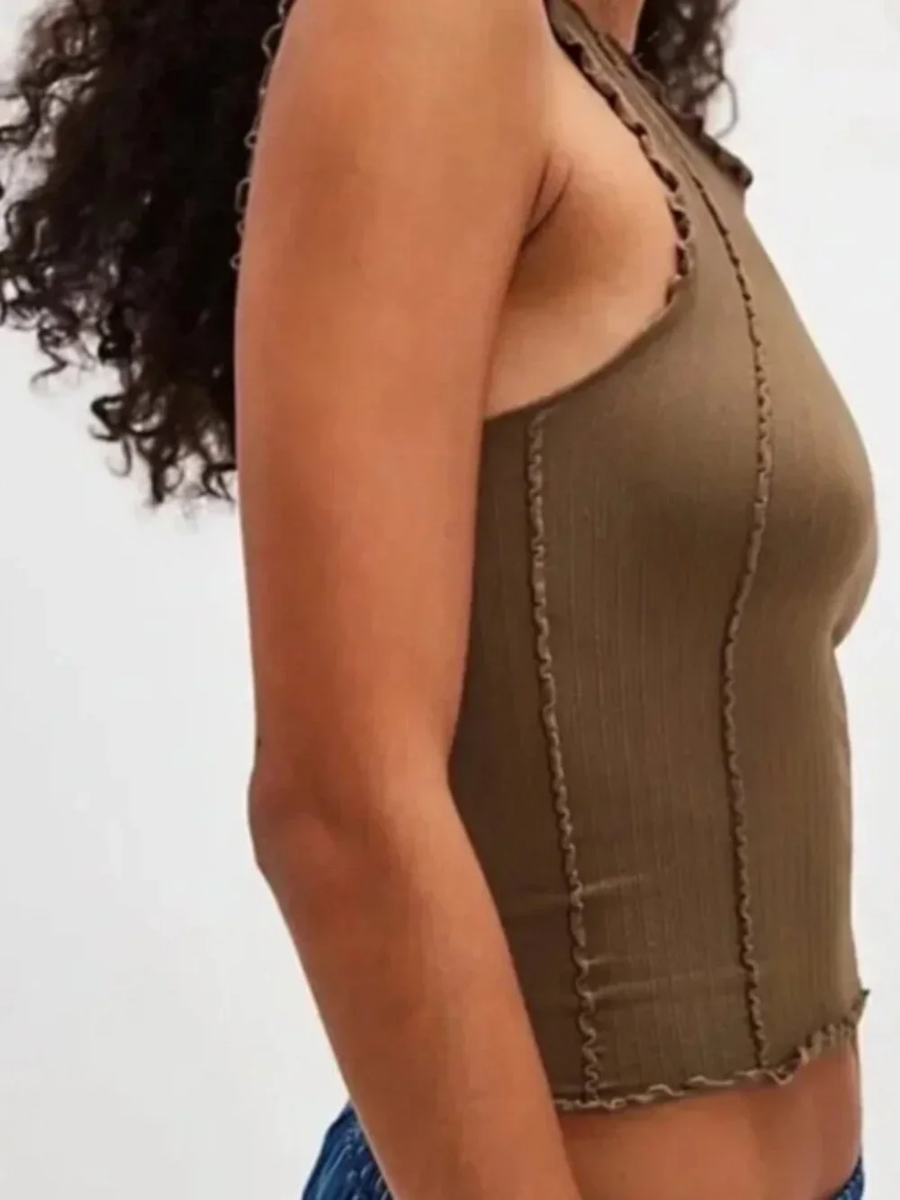 NWT Free People Better This Way Tank in Chocolate Torte